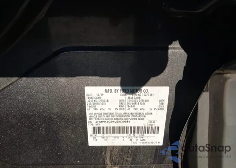 2020 Ford Edge Se из США, поврежденный, VIN 2FMPK3G91LBA39984